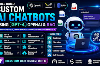 build custom ai chatbots using open ai, rag, gpt4