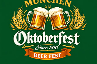 create amazing oktoberfest logo for your company
