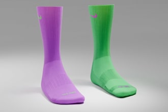 design realistic 3d custom sock mockups and sock patterns