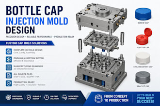 design bottle cap injection molds, beverage, cosmetic, pharmaceutical caps
