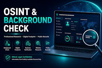 conduct background checks and provide osint report