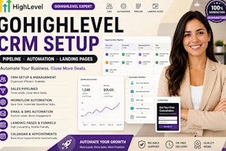 setup gohighlevel pipeline gohighlevel CRM ghl email automation ghl landing page