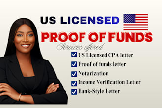 do notarised proof of funds letter, bank verification, funding letter, mortgage
