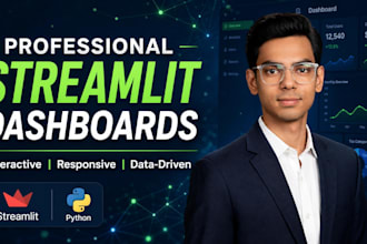 build interactive professional streamlit dashboard for your data