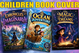 create children book cover, kids story book and ebook cover