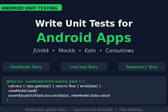 write unit tests using junit, mockk, and koin for android
