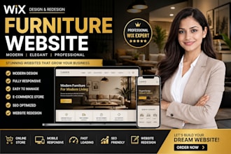 design wix furniture ecommerce store home interior improvement redesign wix web