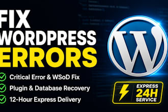 fix wordpress critical error, plugin bugs or database issues