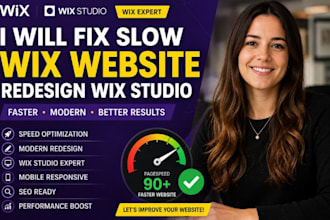 fix slow wix website rebuild wix website redesign wix studio website