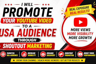 promote your youtube video to a USA audience through shoutout video marketing