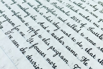 handwrite anything in my cursive handwriting style