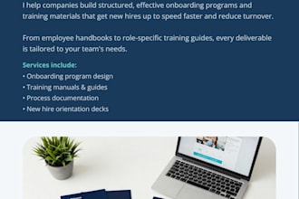 design onboarding and employee training materials for your team