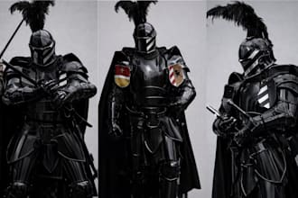 do 3d cosplay creation anime cosplay 3d helmet mask model cosplay armor 3d props