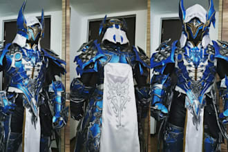do 3d cosplay creation anime cosplay 3d helmet mask model cosplay armor 3d props
