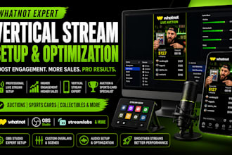 setup whatnot vertical stream with obs for auctions and sports sellers