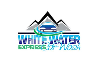deign white water express car wash logo