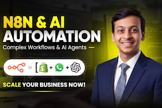 build n8n shopify automation, whatsapp and youtube ai agent