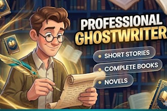 be your fiction ghostwriter for stories and ebooks