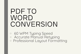accurately retype scanned PDF notes to word document