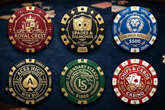 design custom poker chip or premium poker logo for your brand