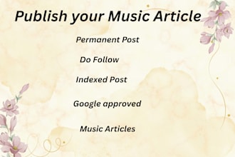 publish your music articles on google index website
