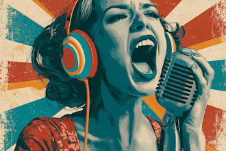 create a stunning retro vintage poster design