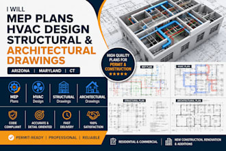 mep plans hvac design structural and architectural drawing arizona maryland ct