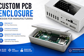 design custom pcb enclosure, electronic casing and housing for manufacturing