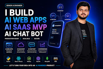 develop ai websites, chatbots, saas apps and ai software solutions