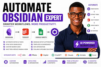 automate obsidian, todoist, and google sheets workflows,