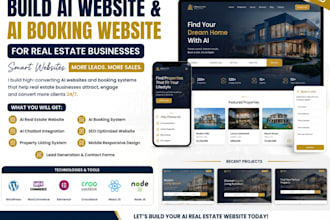 build ai website ai booking website for real estate businesses ai site developer