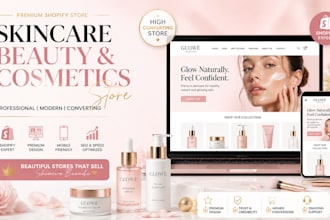 build skincare shopify store skin care website beauty cosmetic website design