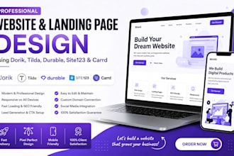 design dorik tilda durable site 123carrd website landing page design