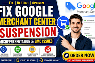 fix google merchant center suspension misrepresentation and gmc