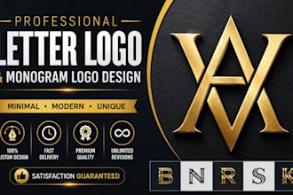 create a modern letter and monogram logo design