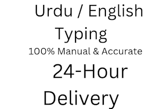 do urdu typing and data entry for 5 dollars in 24 hours