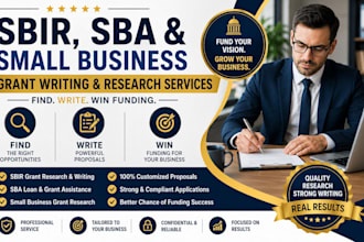 do sbir sba and small business grant writing and research