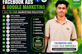 setup facebook ads, ga4, google tag manager, meta pixel