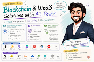be your ai and blockchain developer for agent, web3 staking dapp, smart contract