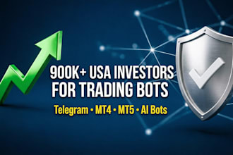 deliver 900k real users to ai tarding bot telegram trading bot mt4 mt5 bot