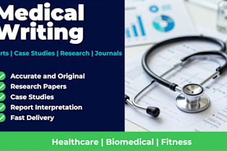 assist with medical research writing and research analysis