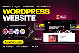 design a modern and responsive wordpress website with elementor