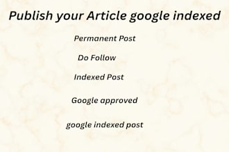 publish your article on google indexed websites