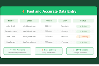 do fast and accurate data entry and copy paste tasks