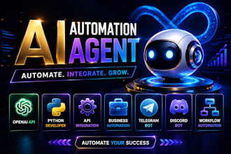 build ai automation developer with python, openai API, telegram bot, discord bot