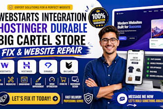 build webstarts integration hostinger durable  cartel store fix website repair