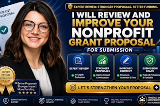 review and improve your nonprofit grant proposal for submission