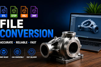 convert stl, step, obj, 3mf and cad files for 3d printing