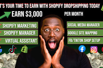be shopify virtual assistant, shopify manager marketing, tiktok manager