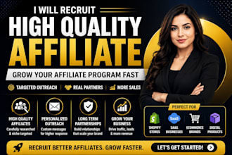 recruit affiliate marketers for your saas or ecommerce business